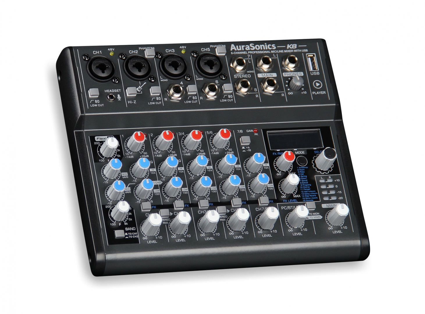 AuraSonics K8 компактный микшерный пульт в Чехове