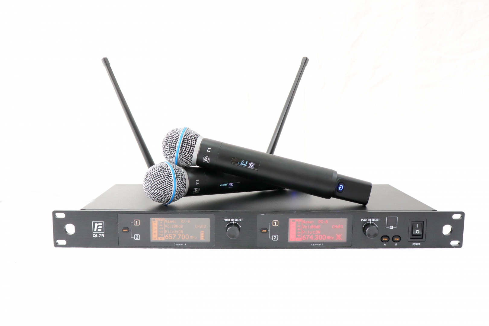 RFIntell QL7R/T1-A 651,800-683,400 МГц 2-канальная радиосистема с 2-мя ручными микрофонами в Чехове
