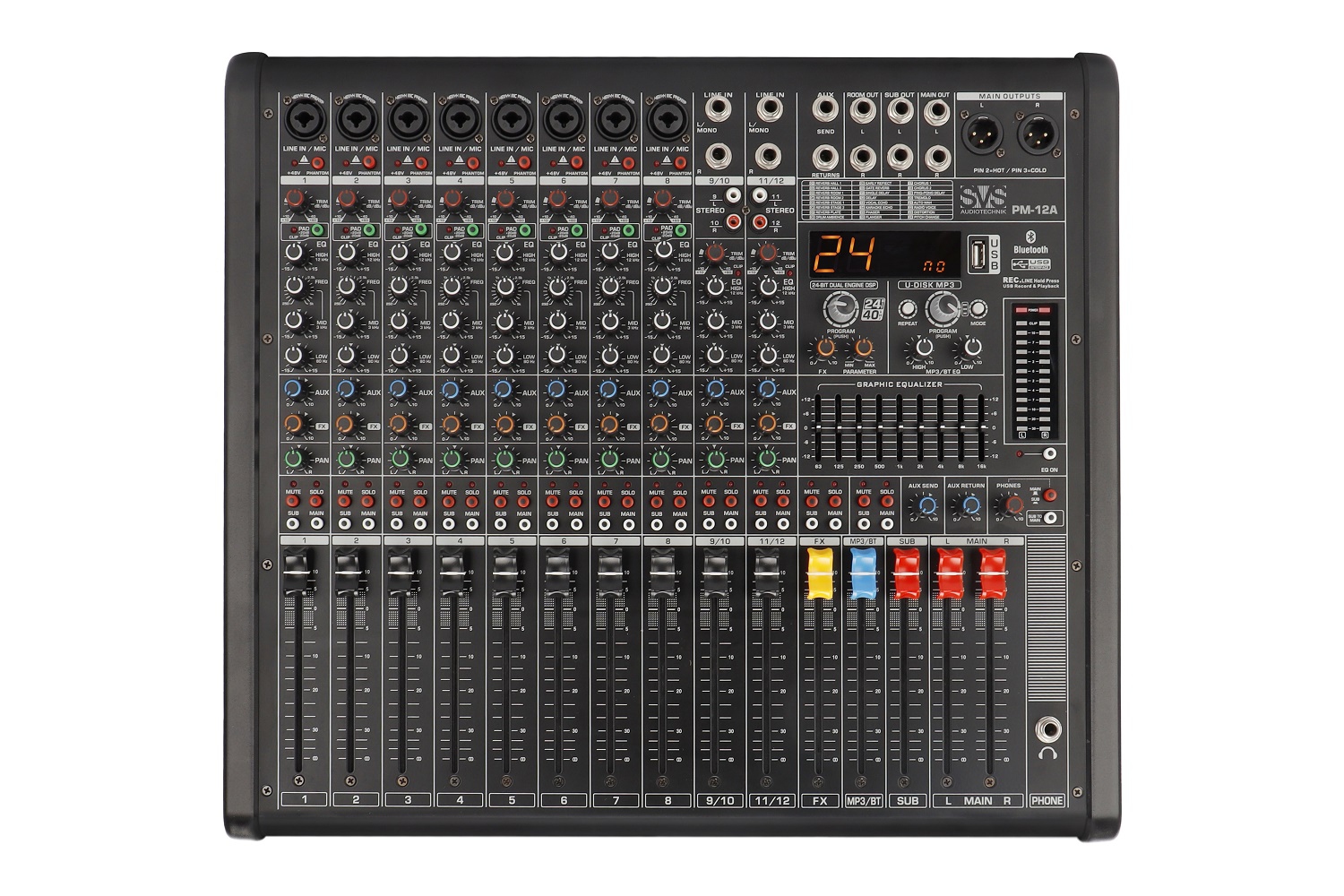 SVS Audiotechnik mixers PM-12A Активный аналоговый микшерный пульт, 12-канальный в Чехове
